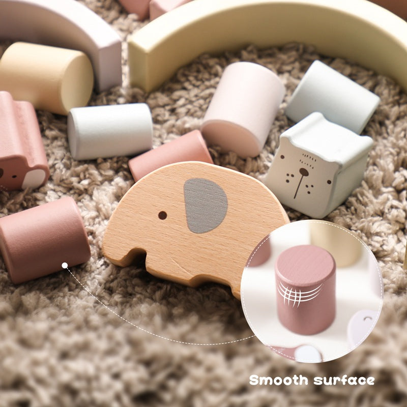 Stacking Arches and Animal Balance Set - Woodwork Toys