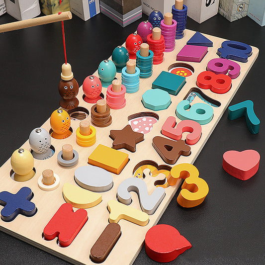 Early Education Numbers & Shape Sorting Board - Woodwork Toys