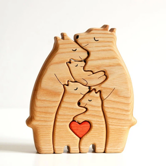 Bear Family Wooden Stacking Puzzle - Woodwork Toys