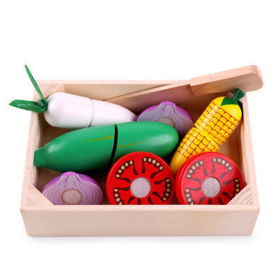 Fruits, Vegetables and Snacks Playset with Wooden Tray - Woodwork Toys