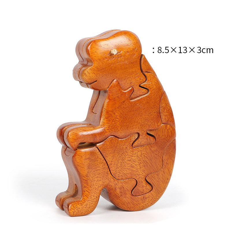 Solid Wood Animal Block Puzzles - Woodwork Toys