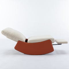 Modern Corduroy Rocking Chair with Adjustable Backrest and Footrest – Ergonomic Lounge Recliner for Living Room & Nursery