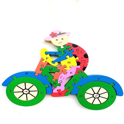 wooden 3D bicycle puzzle