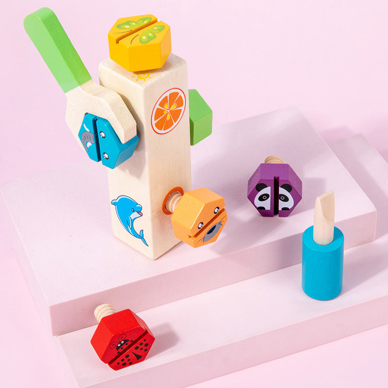 Nuts and Bolts Screwing Toy - Woodwork Toys