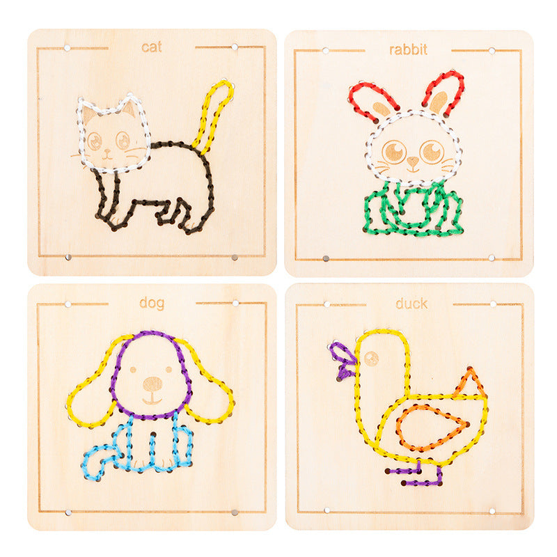 Embroidered Threading Toys - Woodwork Toys