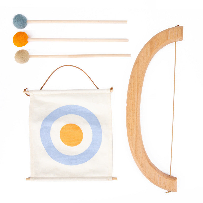 Wooden bow and arrow set