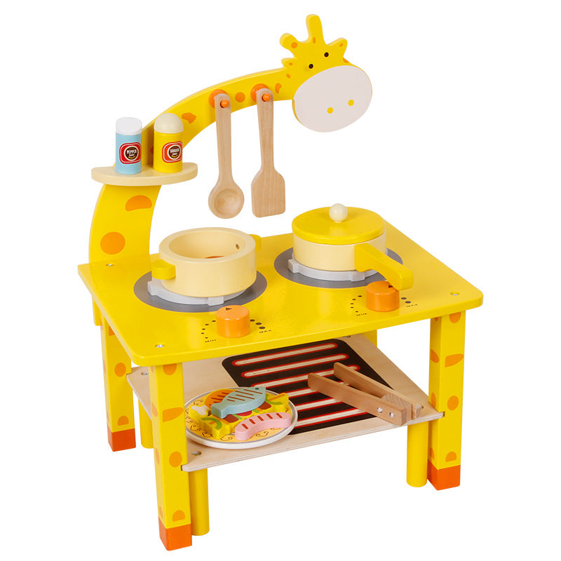 Giraffe Kitchen BBQ Playset - Woodwork Toys