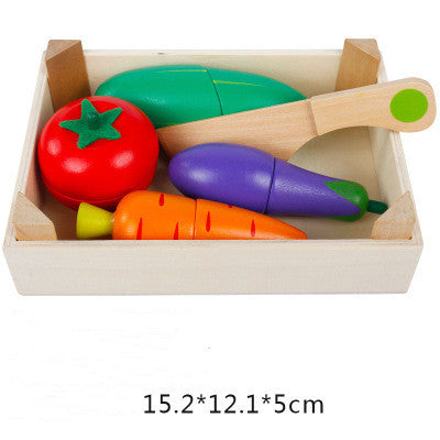 Fruits, Vegetables and Snacks Playset with Wooden Tray - Woodwork Toys