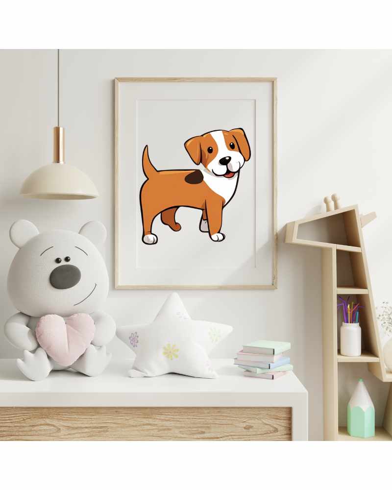 Digital Download| Cute Dog Illustration - Woodwork Toys