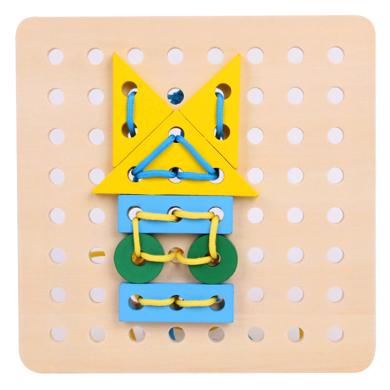 Geometric Lacing Board - Woodwork Toys