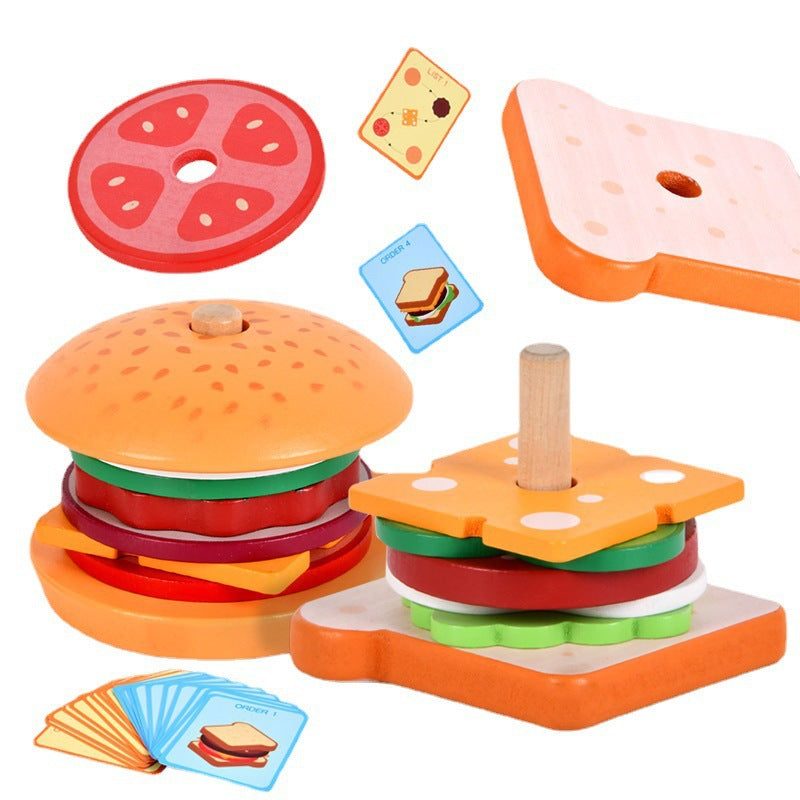 Burger, Sandwich & Fries Play Food - Woodwork Toys