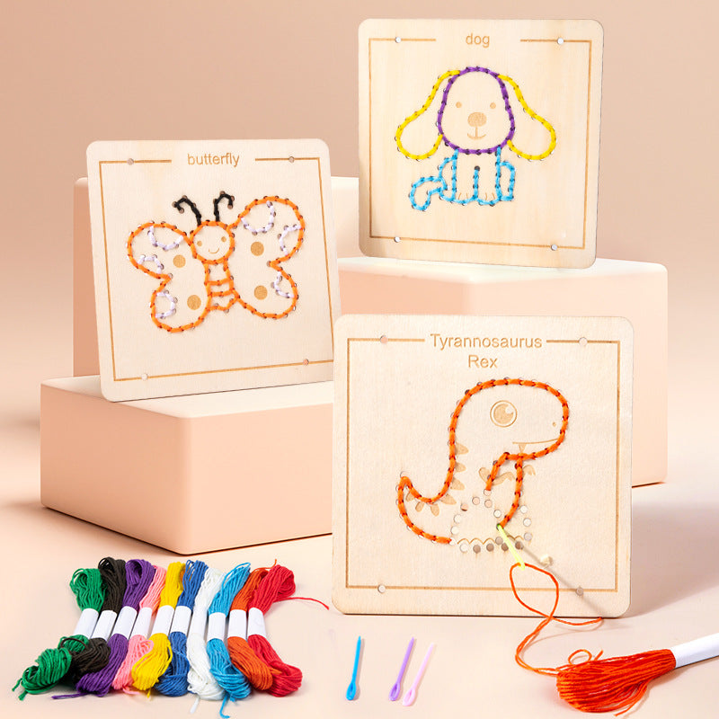 Embroidered Threading Toys - Woodwork Toys