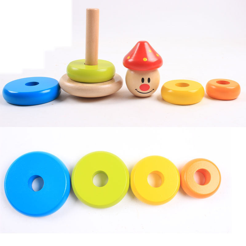 Clown Wooden Stacking Rings - Woodwork Toys