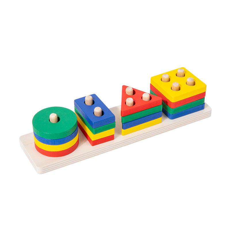 Color Recognition, Wooden Sorting and Stacking Blocks - Woodwork Toys