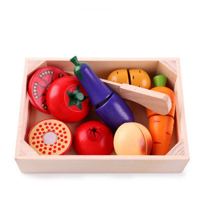 Fruits, Vegetables and Snacks Playset with Wooden Tray - Woodwork Toys