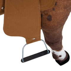 Sound-Making Ride-On Horse for Toddlers 3–5 – Plush Toy with Neighing & Galloping Sounds, Padded Seat, Brown