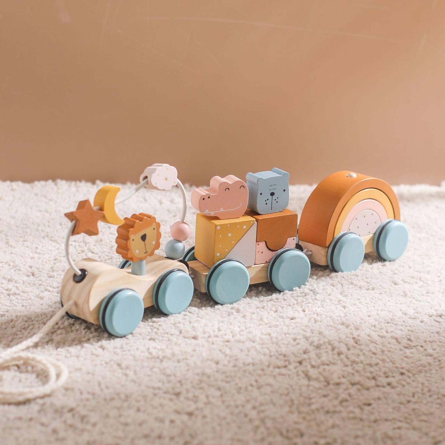 Stacking Train Pull Along Toy - Woodwork Toys