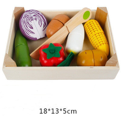 Fruits, Vegetables and Snacks Playset with Wooden Tray - Woodwork Toys