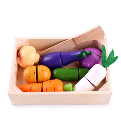 Fruits, Vegetables and Snacks Playset with Wooden Tray - Woodwork Toys