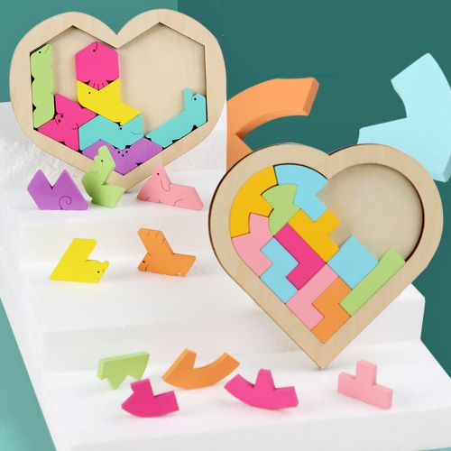 3D Heart Puzzles - Woodwork Toys