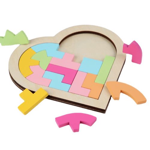 3D Heart Puzzles - Woodwork Toys