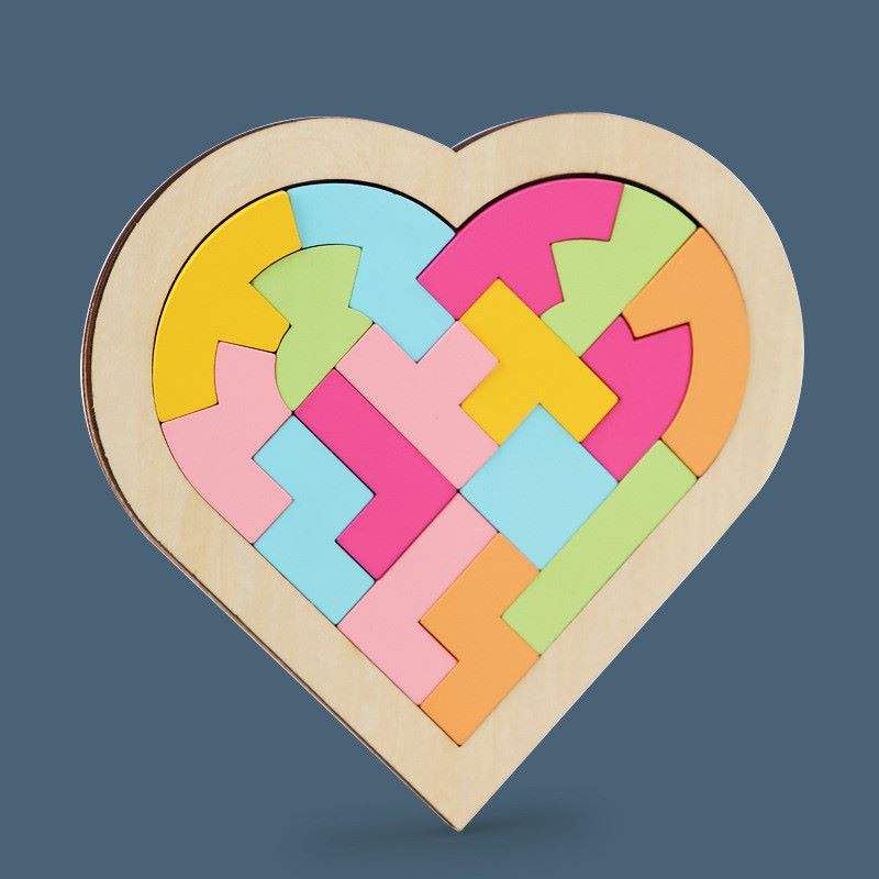 3D Heart Puzzles - Woodwork Toys