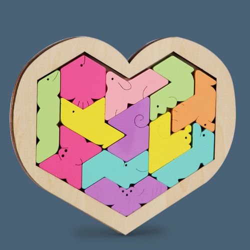 3D Heart Puzzles - Woodwork Toys