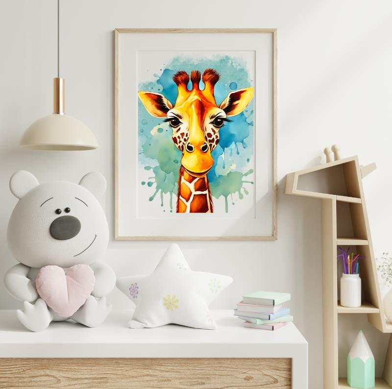 Digital Download| Water Color Giraffe - Woodwork Toys